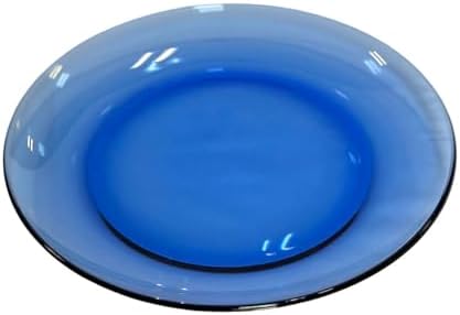STP GOODS Glass Plates Set of 4 – Borosilicate Salad & Dessert Plates, Transparent Glass Appetizer Plates, Microwave & Dishwasher Safe Tableware by STP-Goods