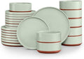 LIANYU Stoneware Dinnerware Sets Service for 8, 24 PCS Plates and Bowls Set by LIANYU