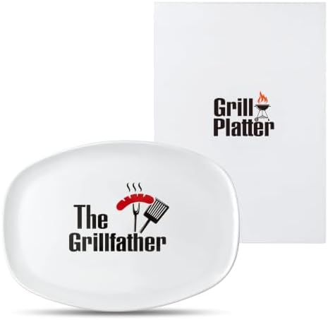 R HORSE Grill Platter Gift for Dad, Daddy Barbecue Serving Tray Plate by RHORSE