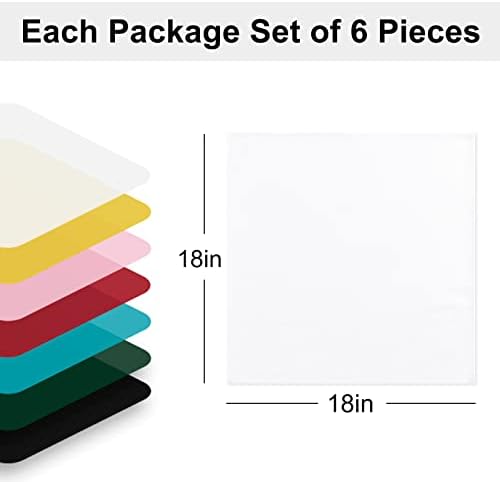 Hiasan Cloth Napkins Set of 6, 18 x 18 Inch, White - Image 5