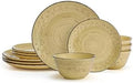 Pfaltzgraff Trellis Sunflower 12 Piece Dinnerware Set, Service for 4, Yellow by Pfaltzgraff