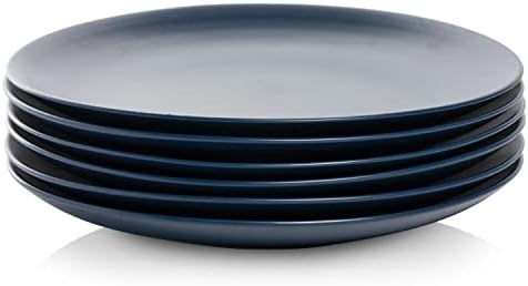 10 Strawberry Street Wazee Matte 10.5" Coupe Dinner Plate, Set of 6, Midnight Blue - Image 3