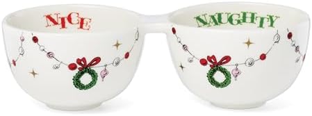 Lenox Merry Grinchmas Porcelain Double Christmas Dip Bowl by Lenox
