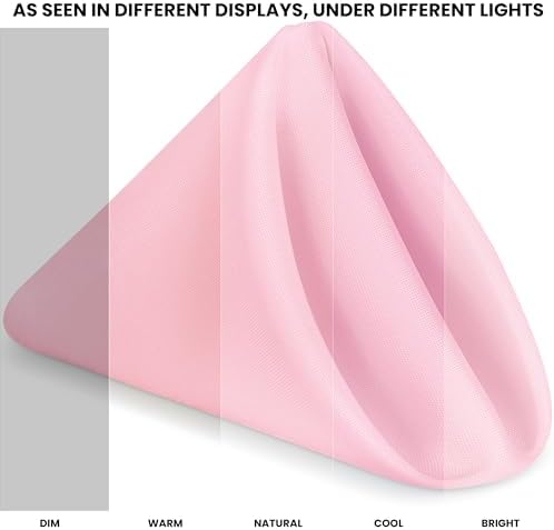 Utopia Home [24 Pack, Pink] Cloth Napkins 17x17 Inches, 100% Polyester - Image 3