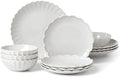 Lenox French Perle Scallop White Dinnerware Set with Accent Plates by Lenox