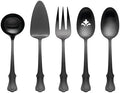 Oneida James Street Black Satin 5-Piece Silverware Serving Set, Flatware by Oneida