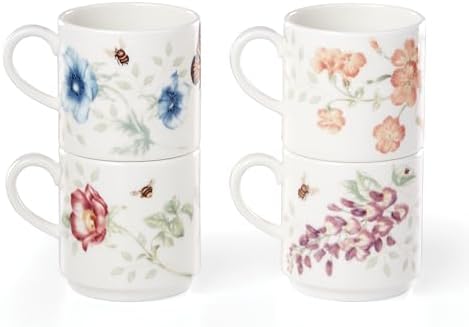 Lenox 890451 Butterfly Meadow 4-Piece Stacking Mug Set - Image 4