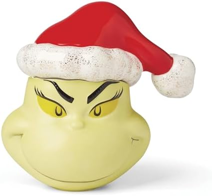 Lenox Dr. Seuss Grinch Christmas Candy Jar with Lid by Lenox