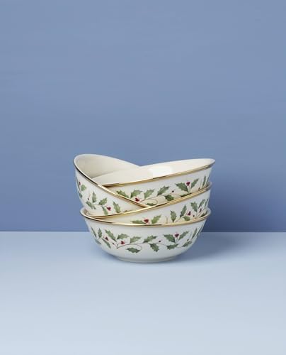 Lenox Holiday Christmas 4-Piece Bowls, Salad Bowl Set for 4 - Image 3