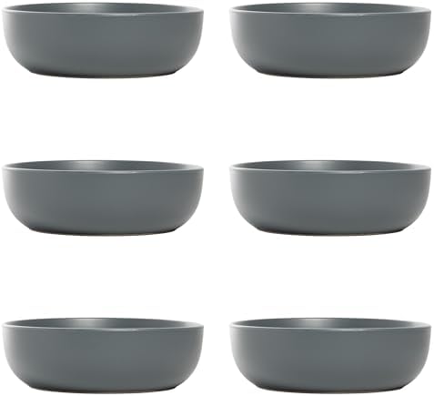 10 Strawberry Street Wazee Matte Coupe Dinnerware, Bowl, Charcoal, Set of 6 by 10StrawberryStreet