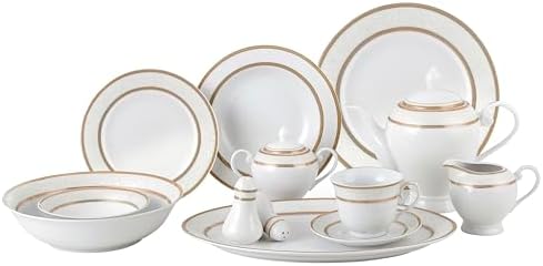 Lorenzo Amelia 57-Piece Dinnerware Set, Service for 8 by LorrenHomeTrends