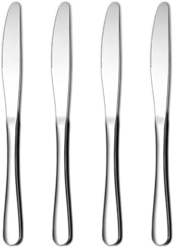 Berglander Dinner Knives Set Of 4, Stainless Steel Butter Knife Spreader 9.17", Table Dinner Knife for Daily Use, Restaurant, Hotel, Parties, Events, Sturdy And Dishwasher Safe by Berglander