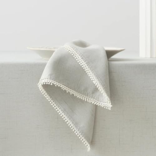Lenox French Perle Solid Napkins, Set of 4, Dove - 19" W x 19" L - Image 2