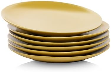 10 Strawberry Street Wazee Matte Coupe Dinnerware, Salad Plate, Yellow, Set of 6 - Image 3