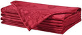 Newbridge Barcelona Damask Fabric Napkins, Set of 4, Red – No Iron, Soil Resistant Cloth Napkins for Dining, Parties and Holidays by HomeBargainsPlus