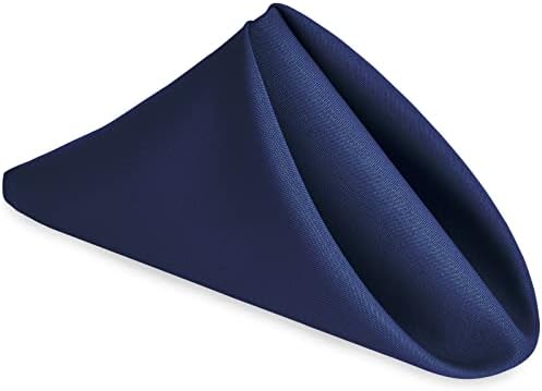 Hiasan Cloth Napkins Set of 12, 18 x 18 Inch, Navy Blue by Hiasan