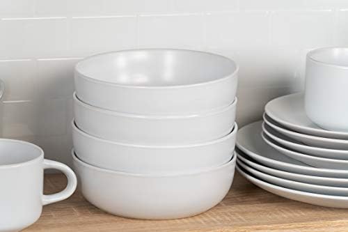 10 Strawberry Street Wazee Matte Coupe Dinnerware, Bowl, White, Set of 6 - Image 5