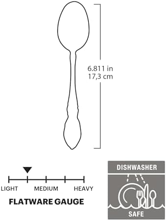 Oneida Louisiana Dinner Spoons Silverware Set for 4, Flatware - Image 2