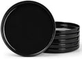 LaGlint 10.5 Inch Dinner Plate Set of 6, Black Opal Glass Plates by LaGlint