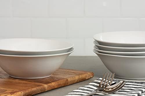 10 Strawberry Street Simply White 7" Round Cereal Bowl, Set of 6 - Image 4