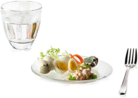 Barski Glass Dessert Plate - Set of 6 Plates - For - Salad - Dessert - Appetizer - Designed - 6" Diameter - Made in Europe - Image 2
