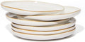 Pokini Ceramic Salad Plates Set of 6, 8inch Stoneware Small, Dessert Plates by Pokini