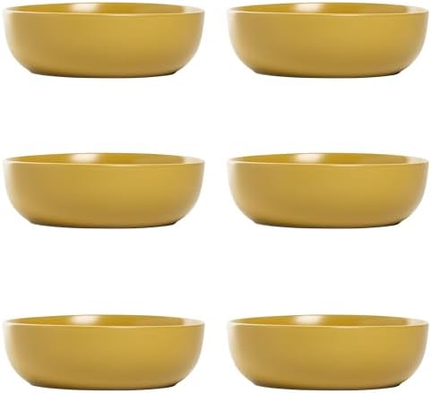 10 Strawberry Street Wazee Matte Coupe Dinnerware, Bowl, Yellow, Set of 6 by 10StrawberryStreet