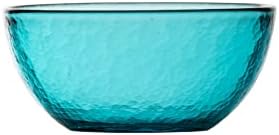 Fortessa Los Cabos Glass Dinnerware Collection, Cereal Salad Fruit Bowl Set of 4), 6 Inch/21oz, Lagoon Blue by Unknown