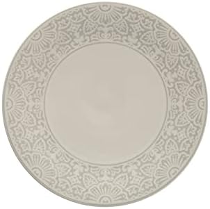 Fortessa Havana Vitrified China Coupe Rimless Plate 4 Pack, Gray, Dinner Plate, 10.75 Inche by Unknown