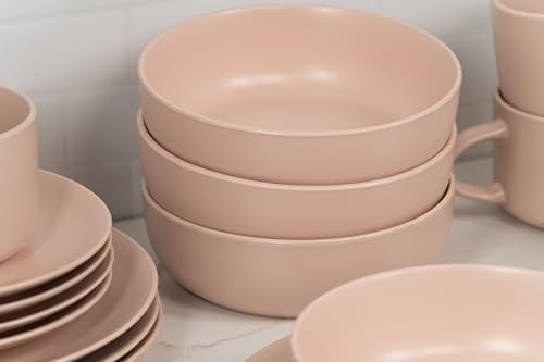 10 Strawberry Street Wazee Matte Coupe Dinnerware, Bowl, Blush, Set of 6 - Image 5