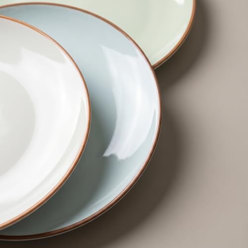 Dinner Plates Set of 6, 10 Inch Scratch Resistant Ceramic Plates, Pasta Plate, Salad Plate, for Main Course, Dishwasher and Microwave Safe, Cold Multicolor - Image 5