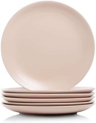 10 Strawberry Street Wazee Matte Coupe Dinnerware, Dinner Plate, Blush, Set of 6 by 10StrawberryStreet