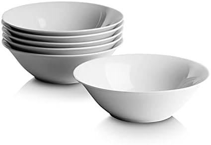 10 Strawberry Street Simply White 7" Round Cereal Bowl, Set of 6 by 10StrawberryStreet