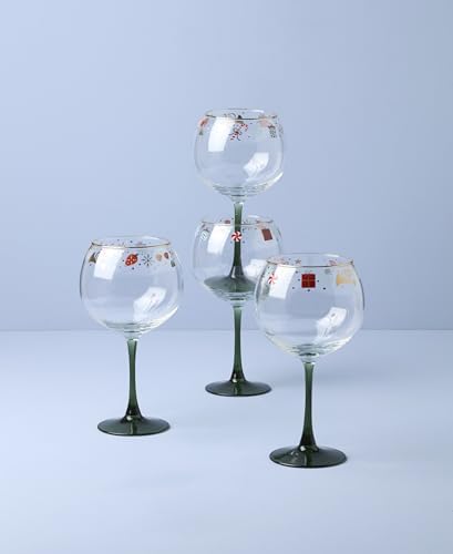 Lenox 898401 Nutcracker Ballet Balloon Wine Glasses, Set of 4, Christmas, Stemware, Festive Holiday - Image 2