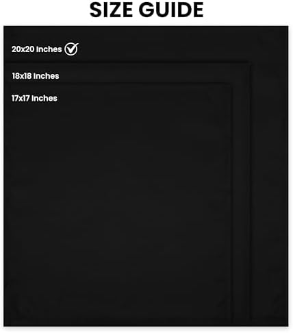 Utopia Home [24 Pack, Black] Cloth Napkins 20x20 Inches, 100% Polyester - Image 2