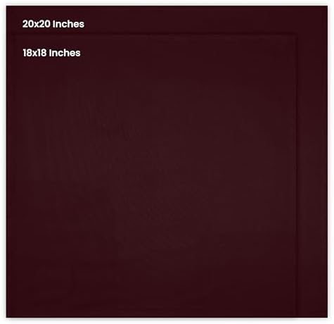 Utopia Kitchen Cotton Blend Burgundy Cloth Napkins [12 Pack, 18x18 Inch] - Image 2