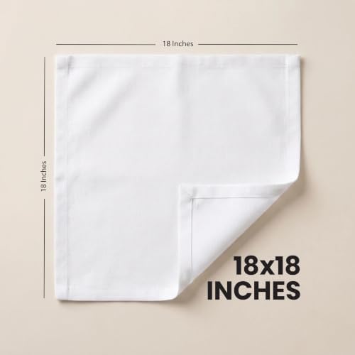 Bulk 288-Pack Cloth Napkins, 18"x18", Wrinkle Resistant, Sturdy, White - Image 2