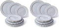 Silver Spoons Disposable Dinnerware Set|Vintage Collection, 10 Servings, Grey (Pack of 2) by SilverSpoons
