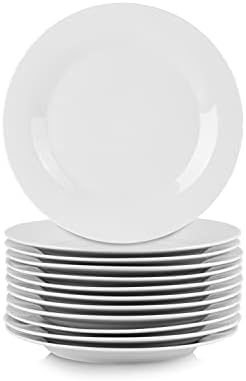10 Strawberry Street 7.5" Catering Round Salad/Dessert Plate, Set of 12,White by 10StrawberryStreet