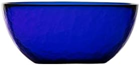 Fortessa Los Cabos Glass Dinnerware Collection, Cereal Salad Fruit Bowl (Set of 4), 6 Inch/21oz, Cobalt by Unknown