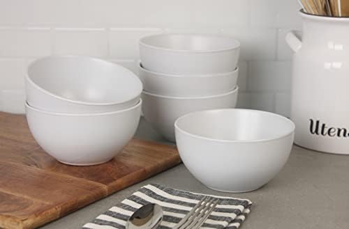 10 Strawberry Street Wazee Matte 5.5"/16oz Cereal Bowl, Set of 6, White - Image 4