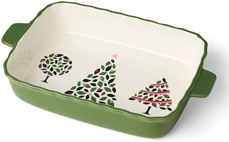 kate spade new york Evergreen Rectangular Scallop Christmas Baking Dish by Unknown