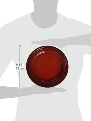 Le Creuset Stoneware Set of 4 Salad Plates, 8.5" each, Cerise - Image 2