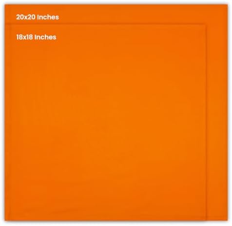 Utopia Kitchen Cotton Blend Orange Cloth Napkins [12 Pack, 18x18 Inch] - Image 3