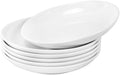 Ceramic Dessert Plates, 6 PCS, White, 9 Inch, Round by Unknown