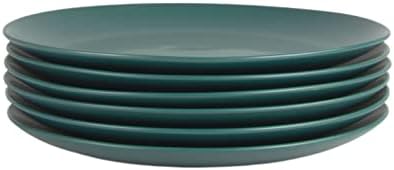 10 Strawberry Street Wazee Matte 10.5" Coupe Dinner Plate, Set of 6, Emerald Green - Image 3
