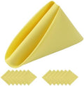 Bright Yellow Cloth Napkins Set of 8,18x18 inch,100% Microfiber Napkins for Dinner,Summer Table Decorations,Thick Absorbing, Easy to Fold(Lemon) by KOFFOTA