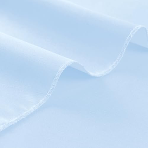 Light Blue Satin Napkins & Rings Set, 100 Pack, 12x12 Inch - Image 7