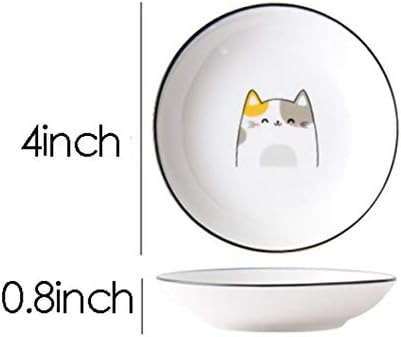 4pcs Ceramics Cat Dinner Relish Dishes Seasoning Dishes Dipping Appetizer Plates - Image 2
