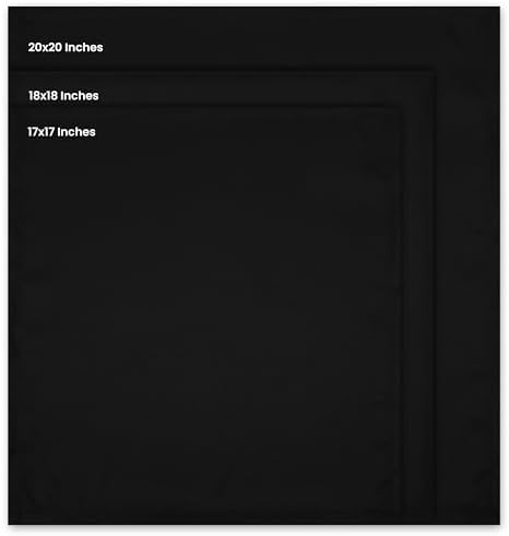 Utopia Home [12 Pack, Black] Cloth Napkins 20x20 Inches, 100% Polyester - Image 3
